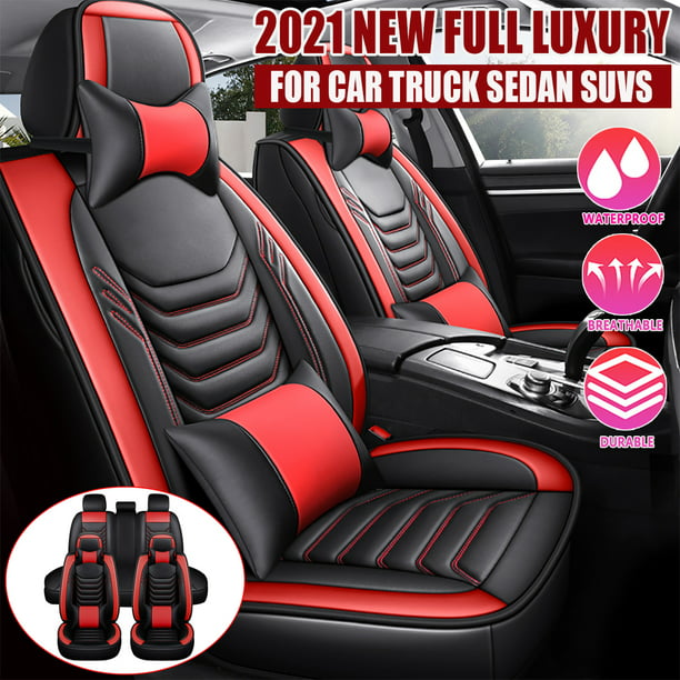 Universal SUV Car Seat Cover Full Set Protectors Durable 5-Seat Cushion+Headrest